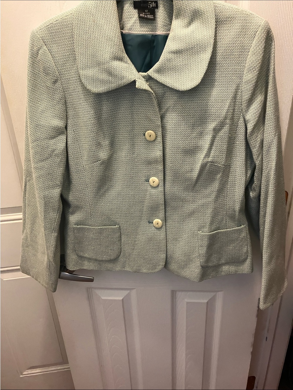 East 5th Mint Green Textured Women's Blazer